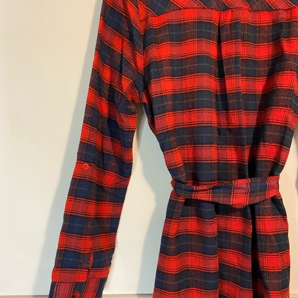 Red Plaid Women's Dress - Picture 8 of 8